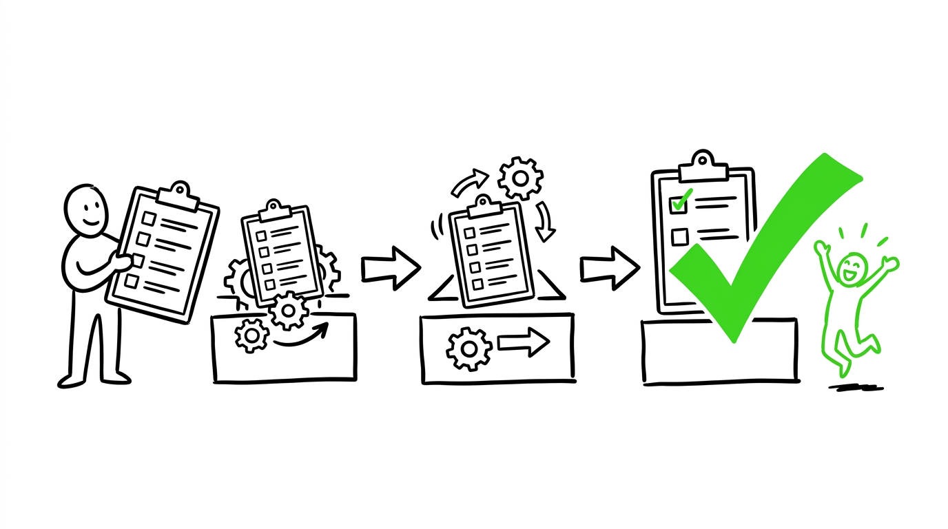 Illustrazione whiteboard: il percorso di una segnalazione fino alla presa in carico
